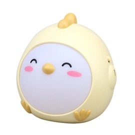 Chicken Touch Night Light Cute Innovative LED Light USB Charging Bedside Lamp for Bedroom Rooster Yellow