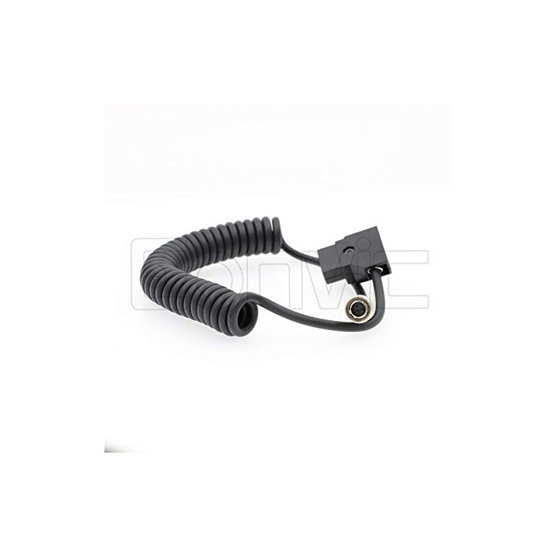 Anton Bauer D-Tap To Male Hirose 4 Pin Power Coiled