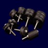 8Pcs Electric Polished Rod Black Sandalwood DIY Hand Made Leather