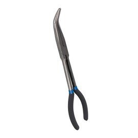 Dapetz ® Long Reach Electronics Pliers Bent Chrome Vanadium Steel, Hardened and Tempered with Induction-Hardened Cutting Edges and Soft-Grip Vinyl Handles