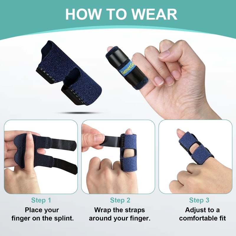 GenetGo Small Trigger Finger Splint - 2 Pack Pinkie Finger