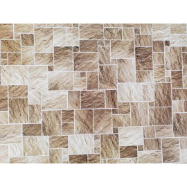 Streets Ahead Dollhouse Stone Floor Tile Lightly Embossed Faux Flooring Brown Card Stock