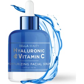 Bella Beauty Ácido Hialurónico Y Vitamina C Suero Facial Hidratante - Hidratante, Reduce Arrugas Y Líneas Finas, Aumenta El Colágeno - Probado Por Dermatólogos, Cuidado De La Piel Coreana Para Todo Ti