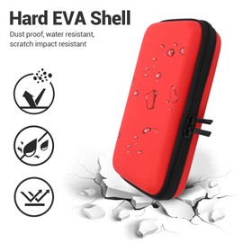 Carrying Case for NintendoNew New 2DS XL, 2DS LL, NEW 3DS, 3DS Console, Hard Protective Shell Travel Case Pouch with 8 Game Cartridges Slot, Water Proof PU & Hard EVA, Console