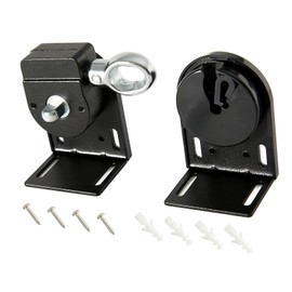 Lihopefe Sunshade Replacement Bracket, Compatible with Coolaroo External Roller Blind, Upgraded to Metal Ring, More Durable and Long-Lasting(Metal, Black)