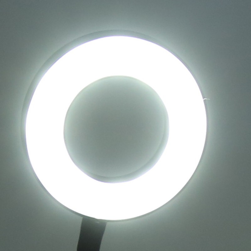 USB LED Ring Fill Light Lamp with Phone Holder Microphone