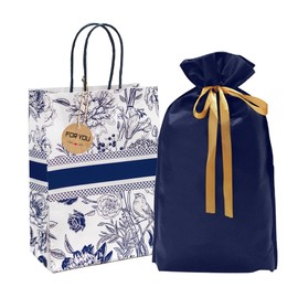 YOAYAO Wrapping Bag, Gift Bag, Great for Various Occasions, Wrapping, Paper Bag, Gift Wrapping, Ribbon Included, Drawstring Bag, Large Birthday Gift Bag, Present, Small, Wrapping Supplies, Christmas, Weddings