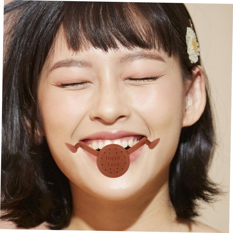 Baluue 2pcs Jaw Exerciser Smile Correction Braces Natural Dimple Maker