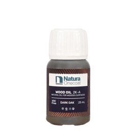 Natura Onecoat Wood Stain Oil - Sample - 25 ml, Dark Oak – Natural Wood Finish for Interior Furniture & Floor - Linseed Wood Oil - Environmentally Friendly - Hard Wax Oil for Color Sampling-VOC-Free