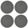 Pyrex 7201-PC Puddle Gray Plastic Storage Replacement Lid Cover (4-Pack)