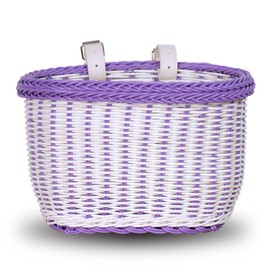 EIRONA bicycle storage basket girls 12 14 16 18 inch girls front storage basket girls waterproof bicycle accessories purple white