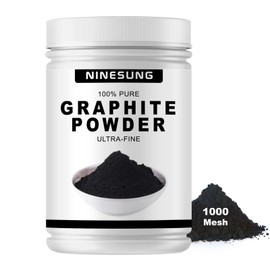 Ninesung Pure Graphite Powder | 2 LB - 1000 Grit Superultra-Fine Graphite Powder | Graphite Lock Lubricant | Dry Graphite Lubricant | Graphite Powder for Locks | Graphite Grease