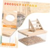 NOLITOY 1set Hamster Bath Box with Ladder Sand Dust Bath