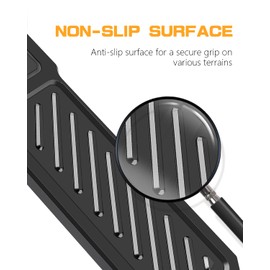 Dead Pedal for Jeep 4xe, Aluminum Gladiator Dead Pedal Adjustable JL Foot Rest No Drilling Required Compatible with Jeep Wrangler JL 4XE-JL JLU Gladiator JT 2018-2023 (Installation Instructions)