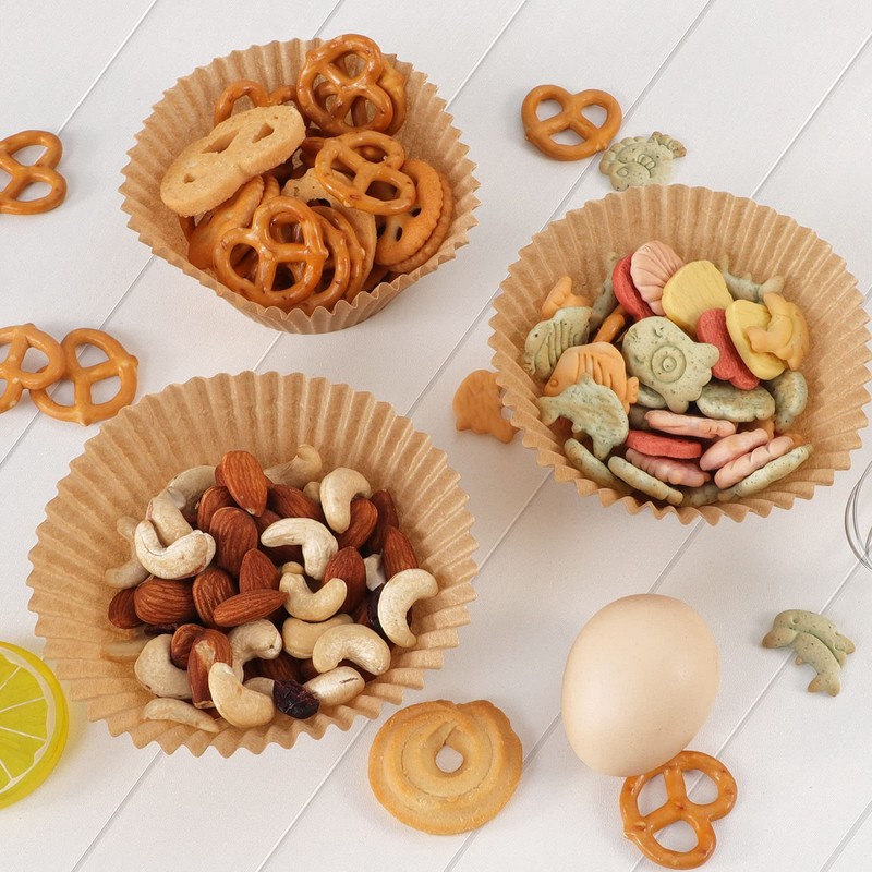 Caperci Jumbo Cupcake Liners Natural Muffin Baking Cups 300-Count, No