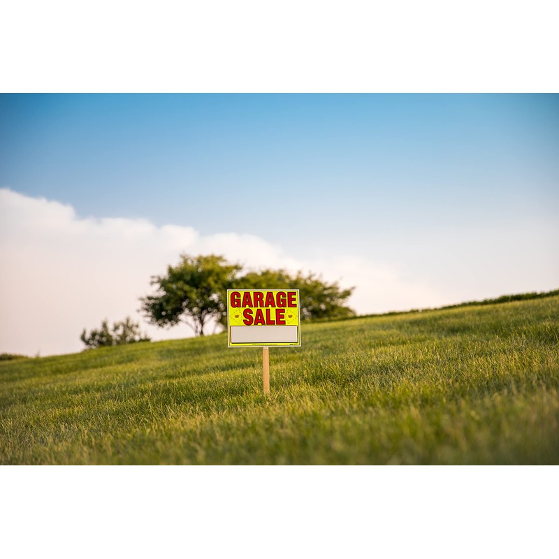 Sunburst Systems 3610 Garage Sale Sign 14" x 11" Neon,