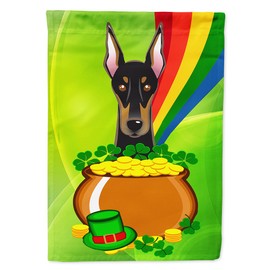Caroline's Treasures BB1989CHF Doberman St. Patrick's Day Flag Canvas House Size, Large, Multicolor