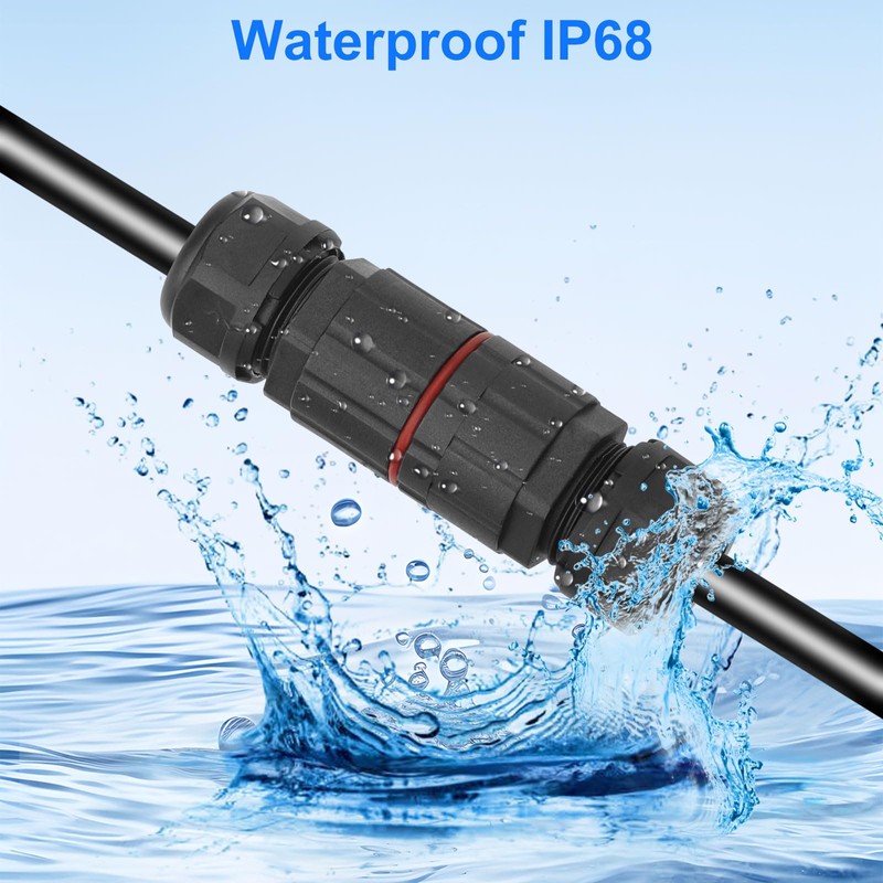 Linkstyle 5PCS IP68 Waterproof Junction Box, Electrical Cable Wire Connectors,