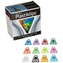 Plastiklips Paper Clips Large Size 200 Pack, Assorted Colors (LP-0600)