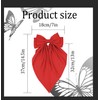 EIOAUY 4PCS Red Hair Bows for Women Girls Big Silky