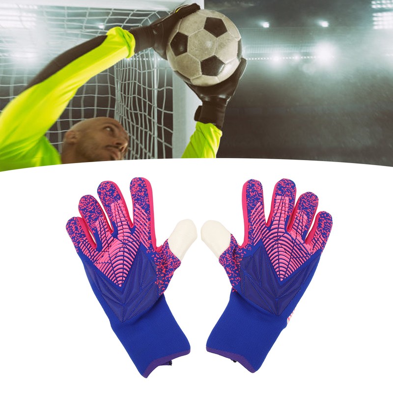 1Pair Goalkeeper Gloves Soccer Goalie Gloves Latex Strong Grip Breathable