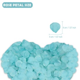 SHINTAYL 1200PCS Rose Petals for Bedroom - Fake Roses Teal Petal, Artificial Roses Petals for Marry Me, Valentines Day Decorations, Proposal, Anniversary, Wedding Love Decorations Romantic Party
