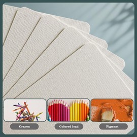 60 Sheets Thick White Drawing Paper, 300g Cotton Watercolor Paper, Watercolour Cards, Watercolor Paper Bulk for Beginners, Artist, Adults, Student, Painting Drawing Sketching (Bulk (6 x 4 in)