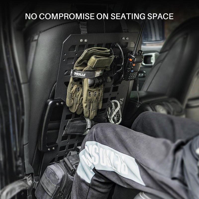 TACMOLLE Portable Rigid MOLLE Panel, Tactical Car Back Seat Organizer