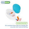 EZY DOSE Daily Oval Pill Case, Easy to Use Design,