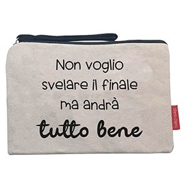 Hello-Bags Women's B-002-nonvoglio Toiletry Bags/Handbags, Ecru, Medium