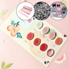 Yes, mayo Yogo Mayo Mulbok Takbok Peach Peach Syrup Gel Nude Nail + 30 Parts / 요고마요 물복딱복 피치 복숭아 시럽젤 누드네일+파츠30개