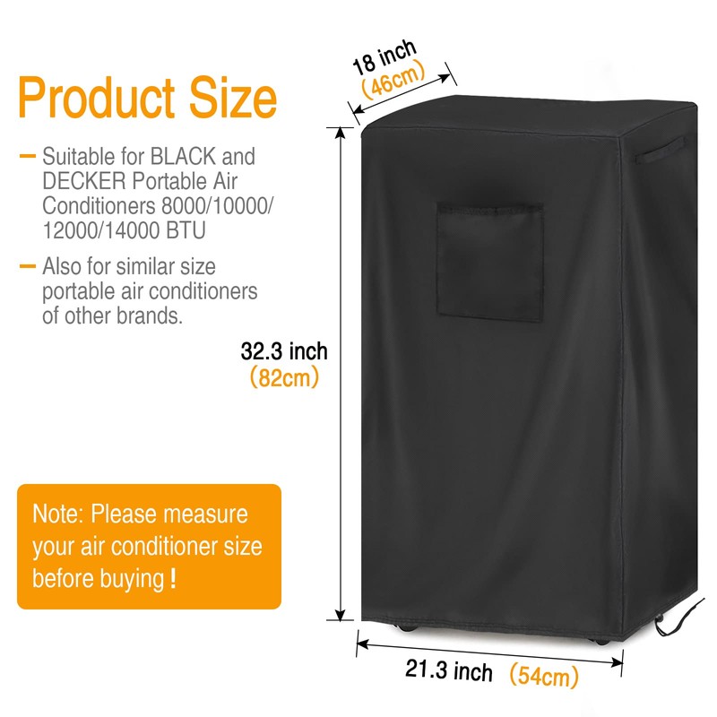 Portable Air Conditioner Cover for BLACK and DECKER,SereneLife,Dreo,ShincoZAFRO,Whynter,Midea,Waterproof AC Covers