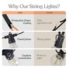 Brightech Ambience Pro Solar Powered Outdoor String Lights, 27ft Remote