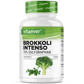 Broccoli Extract - 180 Capsules - High Dose with 1310 mg per Daily Dose - 10% Sulforaphane - Optimised Bioavailability Thanks to Black Pepper Extract - Vegan