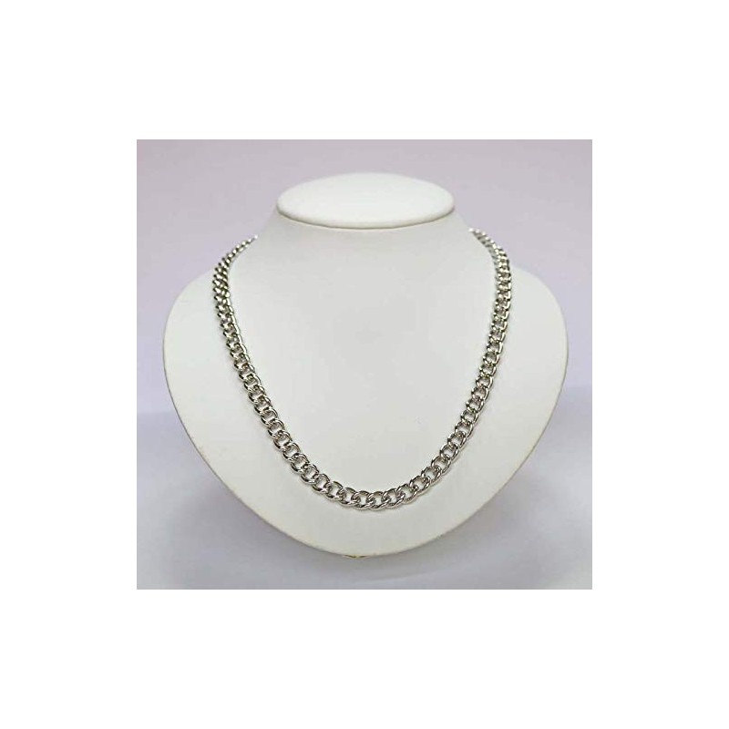 New Germanium Curb Necklace (Silver)