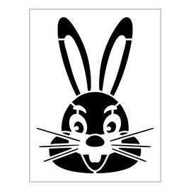 Easter Bunny Stencil Rabbit Face Ears 8.5" x 11" Reusable Sheet S656