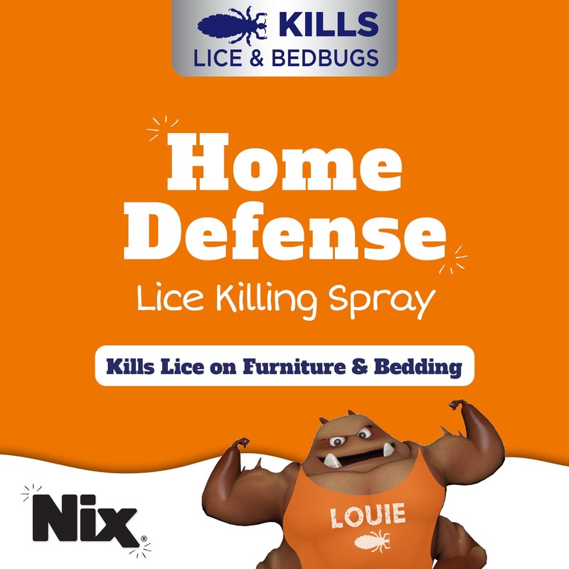 Nix Lice & Bed Bug Spray for Home Use, Kills
