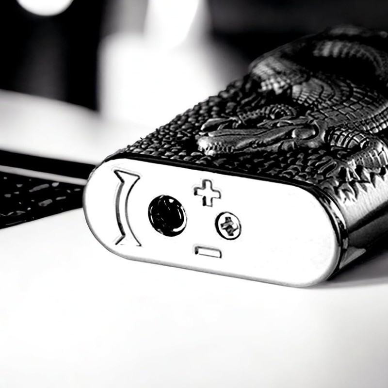 Double Flame Lighter, Windproof Lighter, Creative Embossed Crocodile Gas Lighter,