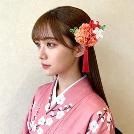FASELE Japanese clothing hair ornament artificial flowers hairpin hair clip hydrangea craft cherry blossom fringe cute children's girls kids Japanese accessories hair tie girls Japanese style Japanese
