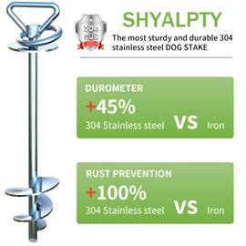 Dog Tie Out Stake,360° Swivel Runner for Yard,Run Anchors for Large up to 150 lbs,Leads for Yard Heavy Duty-Use Any Tie Out Cable or/Sand/Camping (Dog Stake)