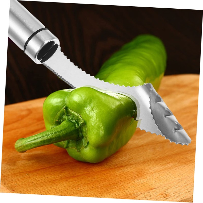 CIYODO 1pc Stainless Steel Chili Corer Tool for Removal Practical