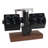 Greensen Retro Flip-Down Clock with Black Walnut Base Mechanical Car
