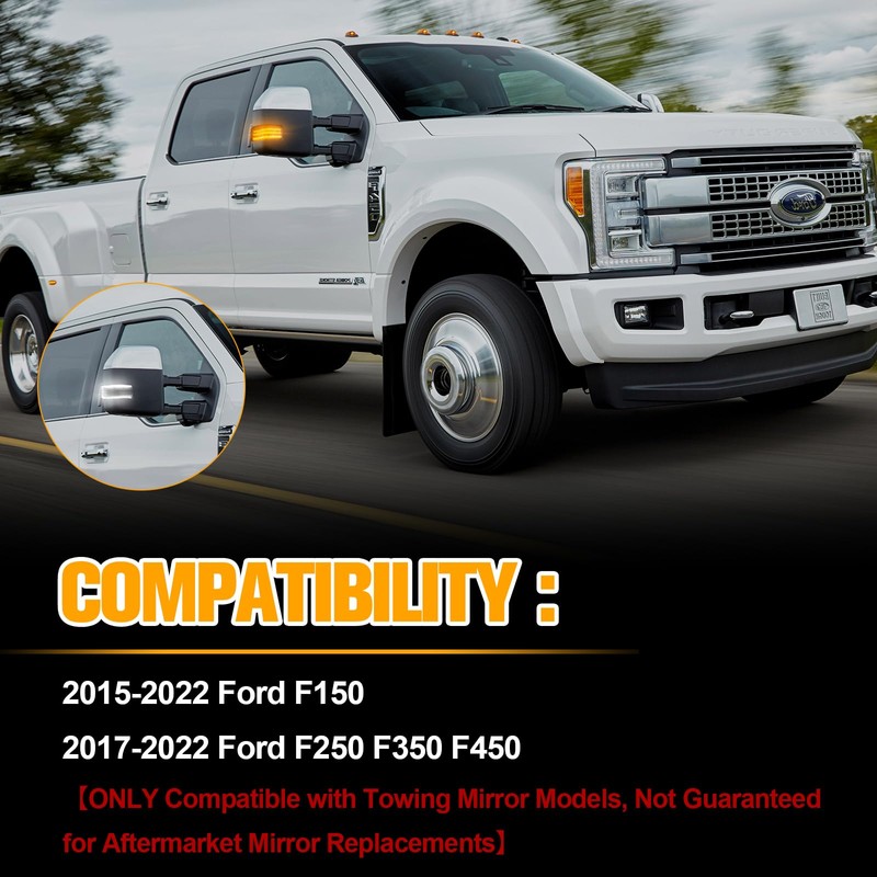 LED Switchback Side Mirror Lights for 2017-2021 Ford F250 F350