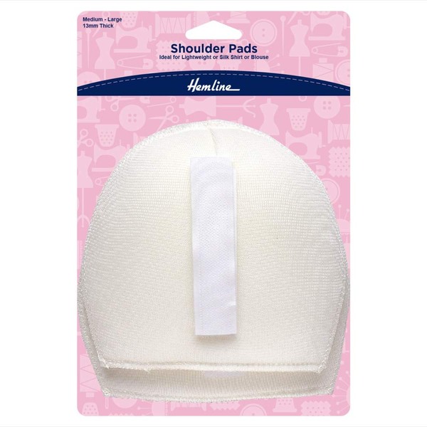 Hemline Shoulder Pads Shirt/Blouse - White - Medium