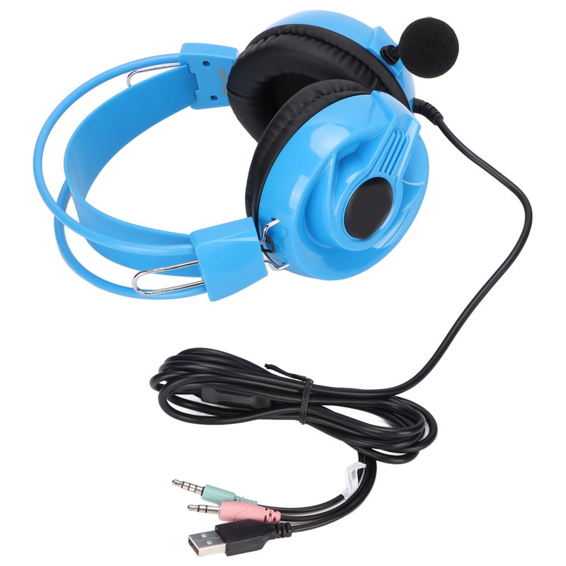Gaming Headset Wired Comfortable Multifunctional Multicolor RGB Headphone with Omnidirectional