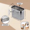 SAYUANVA Stainless Steel Kitchen Utensil Holder with Hooks, 2-Tier Stainless