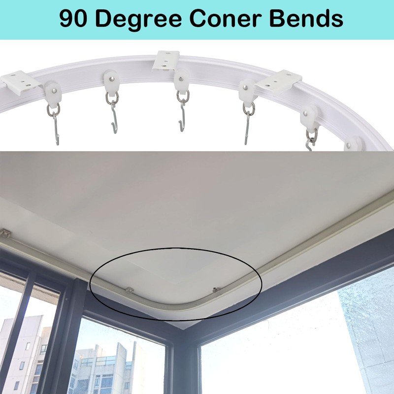 Ceiling Curtain Track Flexible Bendable Curtain Rail Curtain Tracks Set