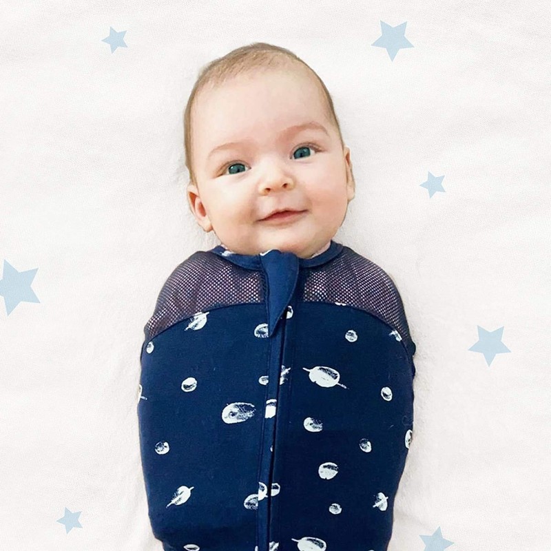 Happiest Baby Sleepea 5-Second Swaddle - 100% Organic Cotton Baby
