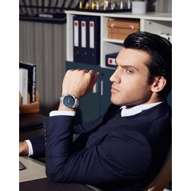 BENYAR Men's Watches Chronograph Watch Analogue Quartz Waterproof Date Business Casual Black Wrist Watches Gift for Men