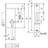 Window Lock to Lock/Backset 40 mm/Cuff 150 mm Flat Stainless